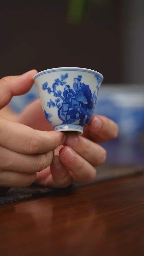 其他天心雅器仿古人物山行图单杯