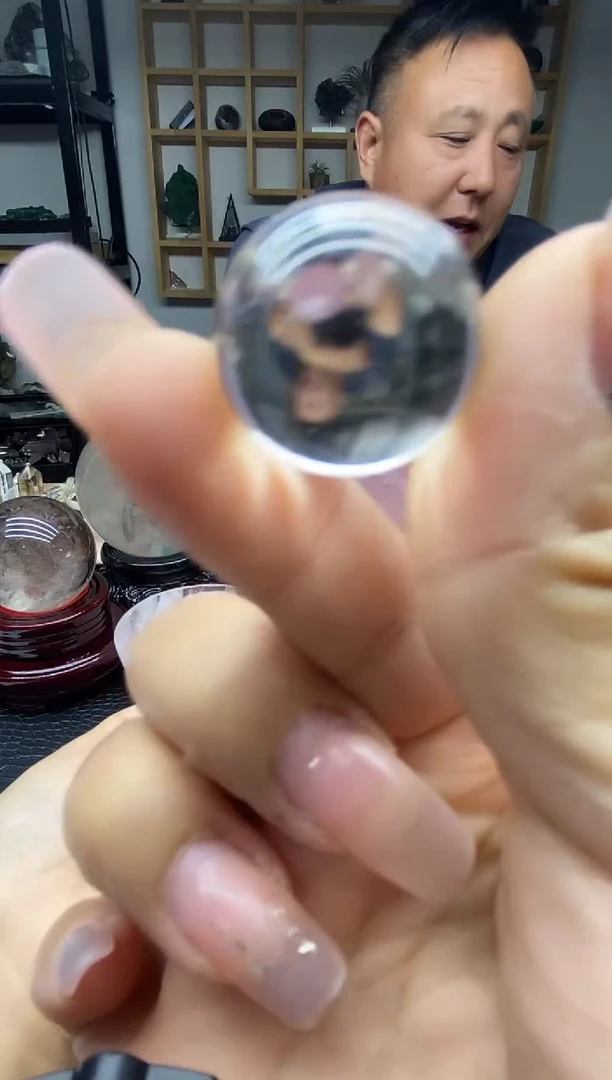 水晶珠宝半成品未镶嵌水晶球白随机发