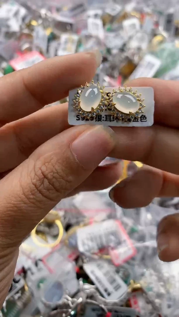 银S925镶嵌戒指翡翠555----4