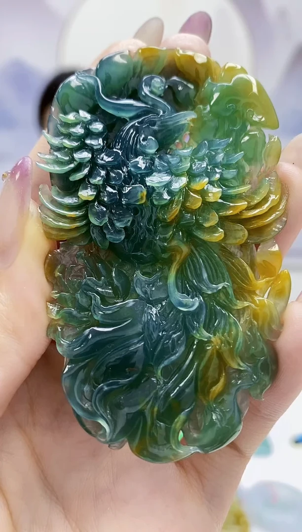 定制翡翠未镶嵌4852jw-毛货挂件赠珠链85