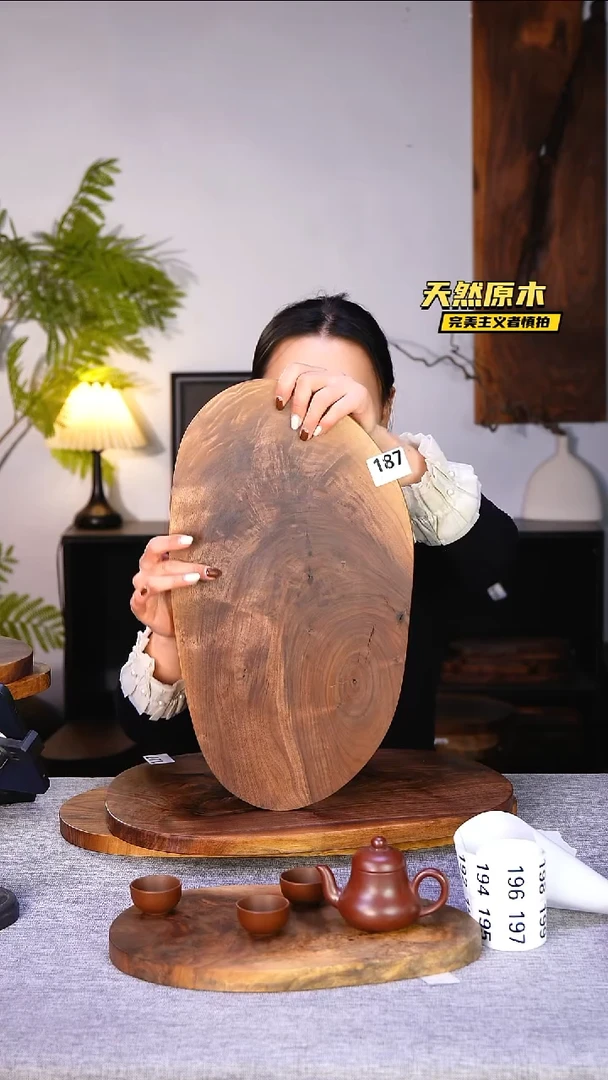 木北美黑胡桃原木.干裂疤结不属于商品质量问题完美主义者慎拍