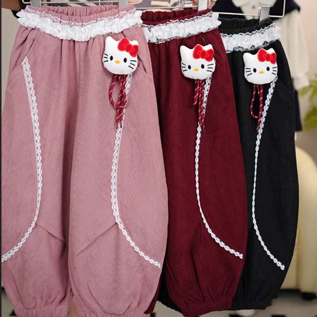 女童秋装女孩洋气长裤2025新款儿童韩版束脚运动裤女宝宝初秋裤子