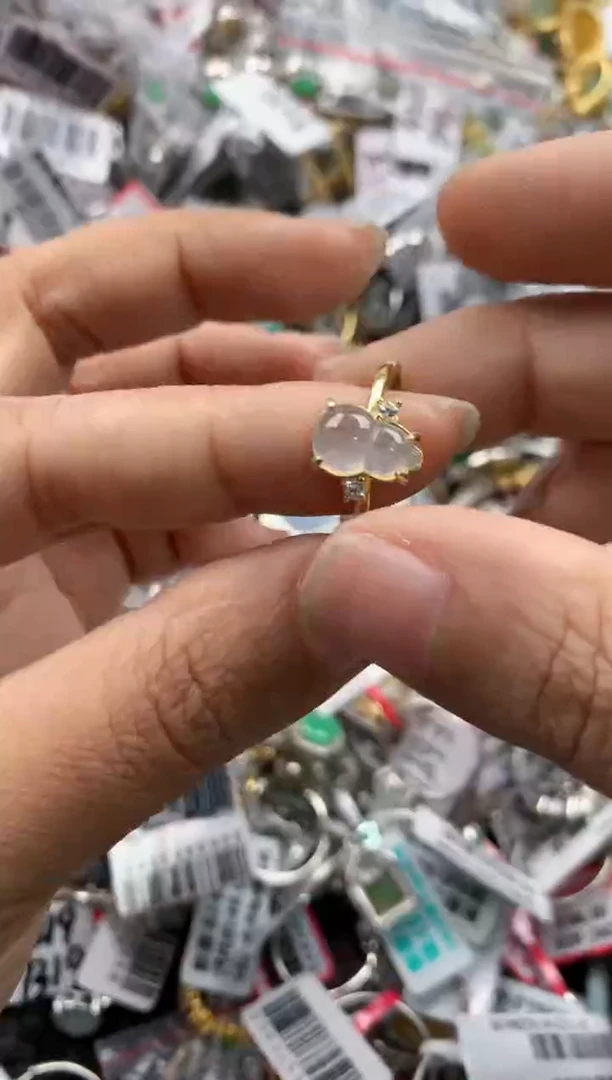 银S925镶嵌戒指翡翠444    5