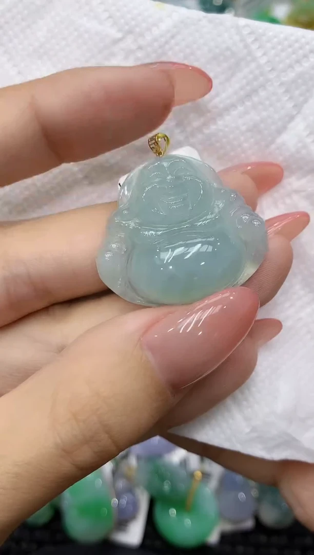 颈饰18K金镶嵌翡翠111111111111
