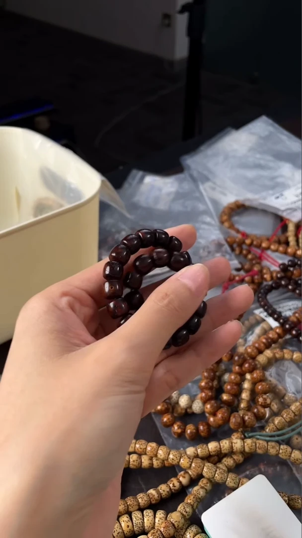 星月菩提手串精工级深珀直切9*8手串