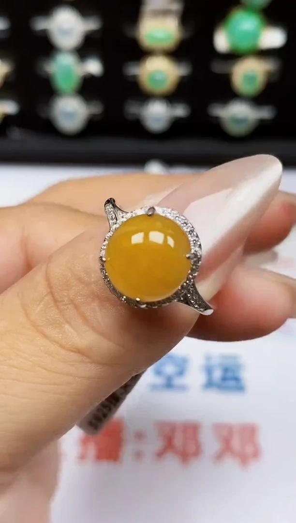 银S925镶嵌戒指翡翠1531