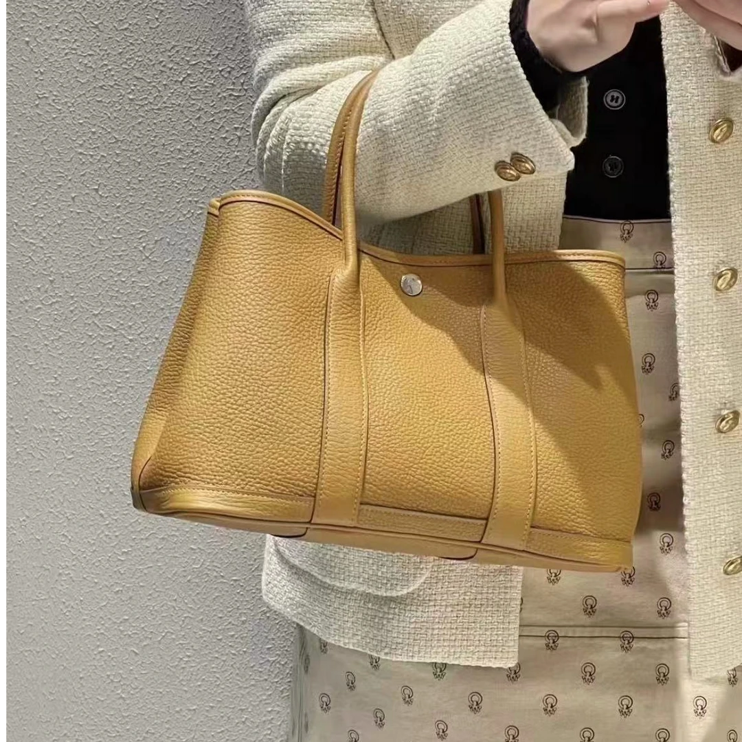 99新 Hermes/爱马仕 【小池专属】花园30芝麻黄银扣ne皮 Y刻/斜挎包