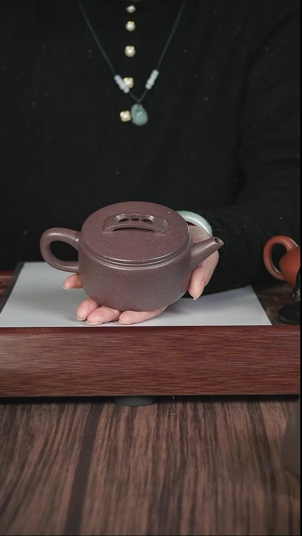 【闪购商品】紫砂茶壶lhb  粗砂天青 汉瓦
