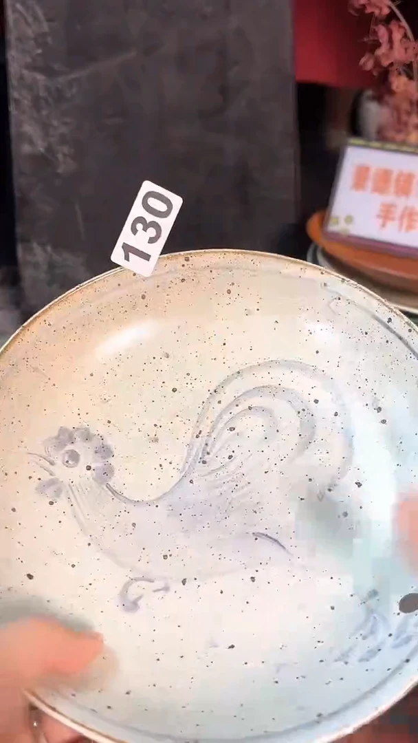 【闪购商品】碗130手绘公鸡锅盘
