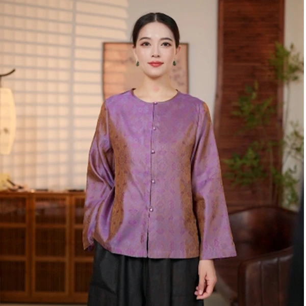 茉莉  新中式国风  夏季时尚休闲衬衫 672256 M