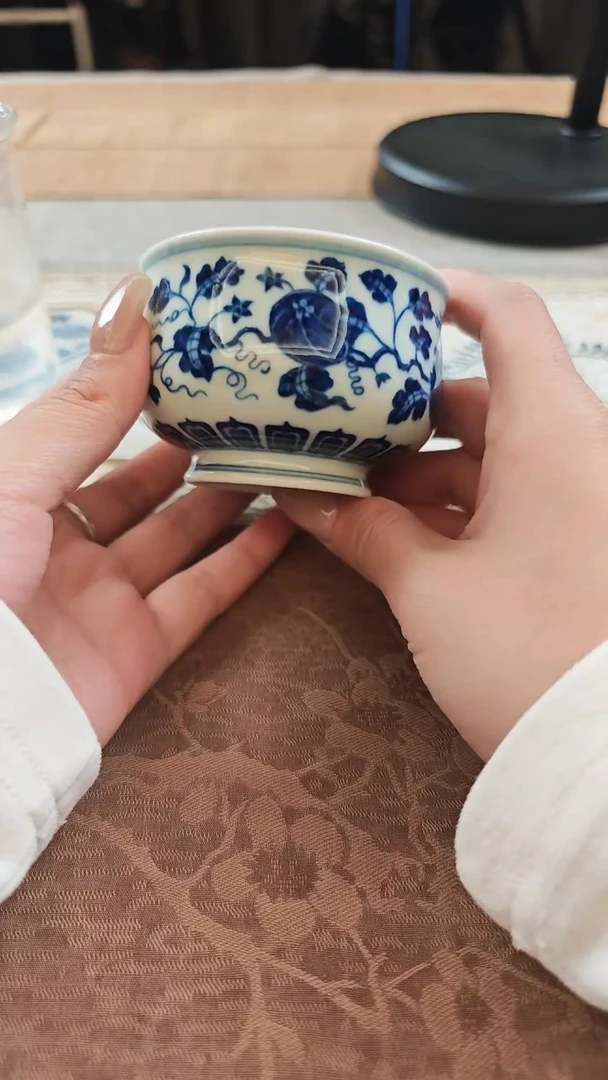 【闪购商品】杯宁封窑青花瓜果炉式杯