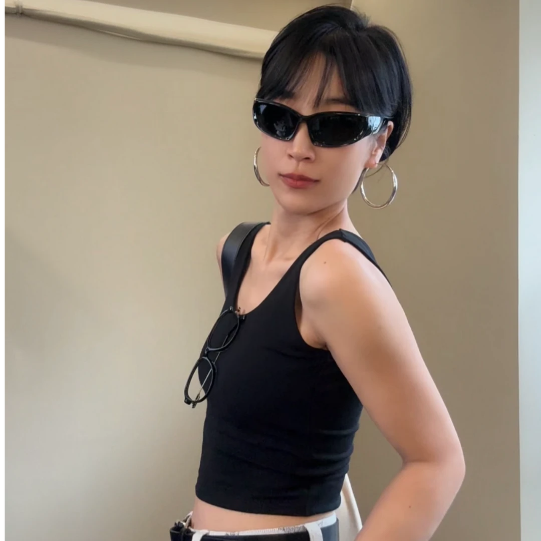 WZH0036修身型简约休闲风背心吊带内搭休闲夏季外穿运动纯色通勤