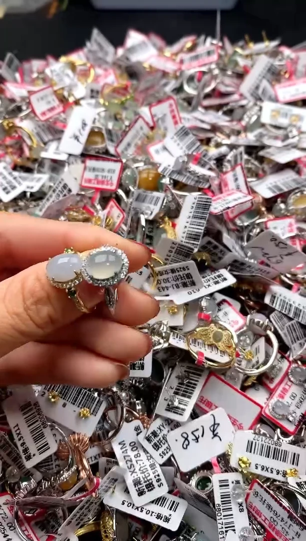 【闪购商品】翡翠戒指银S925镶嵌111111111    4