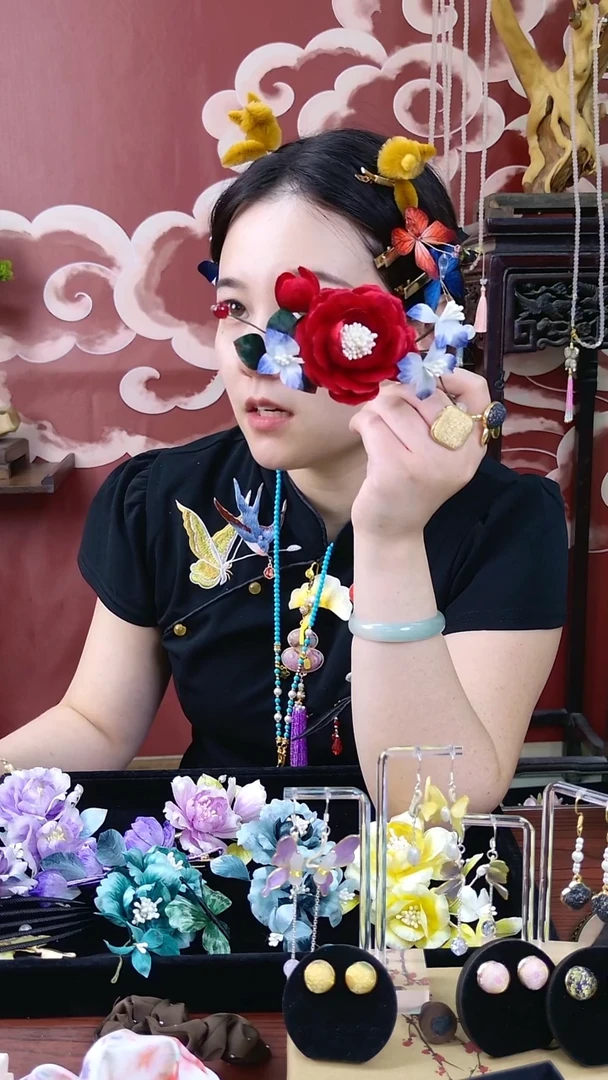 刺绣非遗绒花002