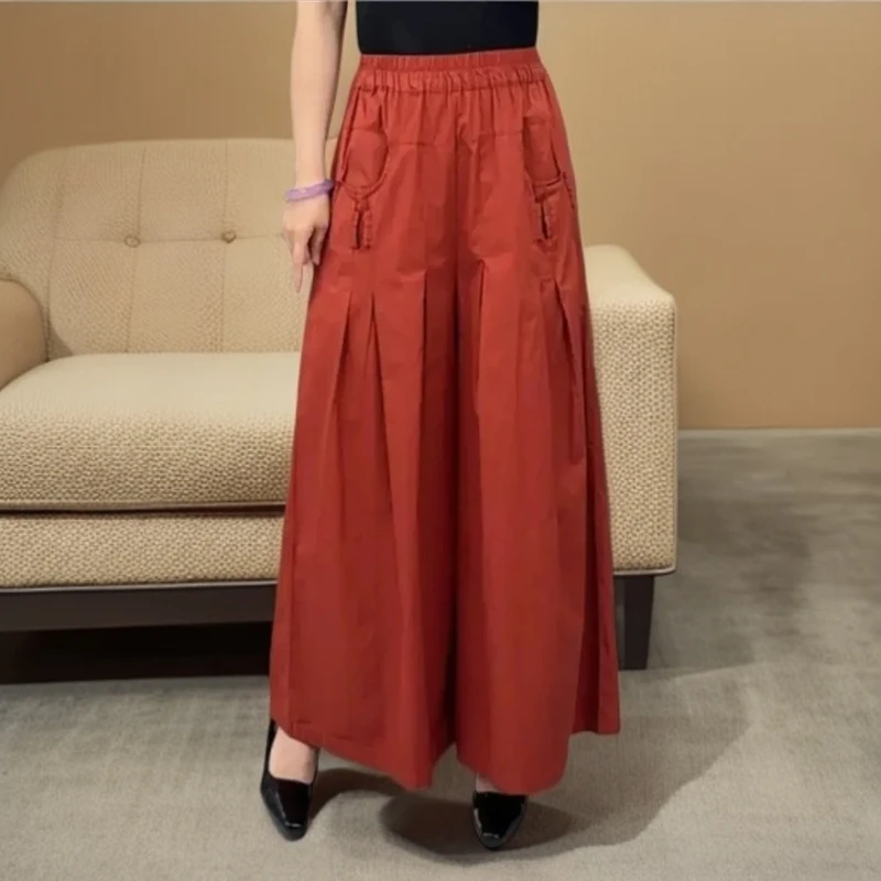 2025春夏设计师款时尚百搭气质阔腿裤时尚显高显瘦气质女人