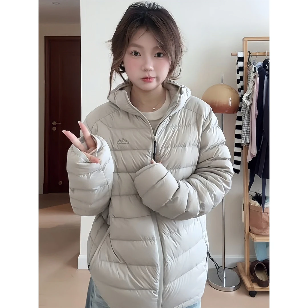 YWBY潮牌女装秋冬百搭简约休闲风棉服外套女加绒加厚保暖好物