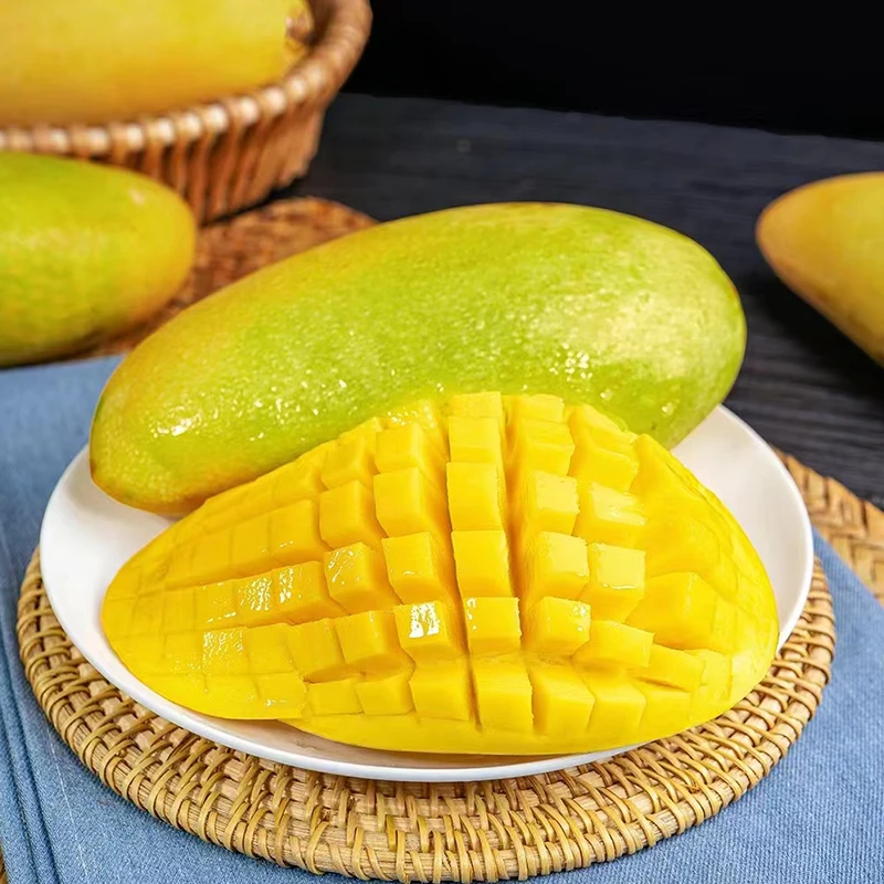 海南金煌芒礼盒5/8斤（黄色到手吃，青色1-2天变黄吃）芒果9成熟发货
