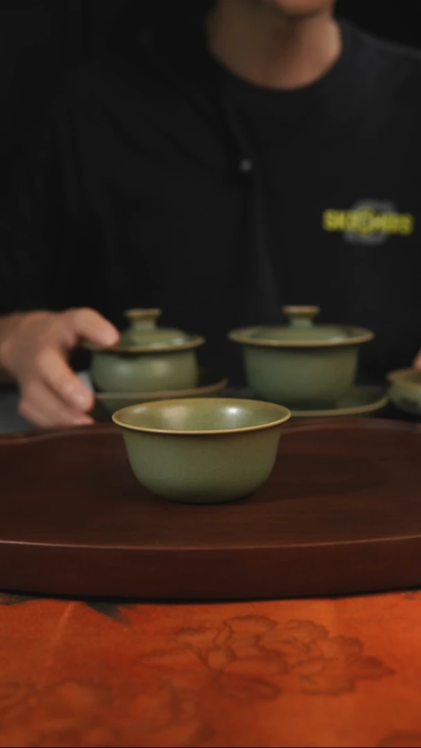 杯子柴烧 鸡缸 汝州原产地原矿仿古老釉