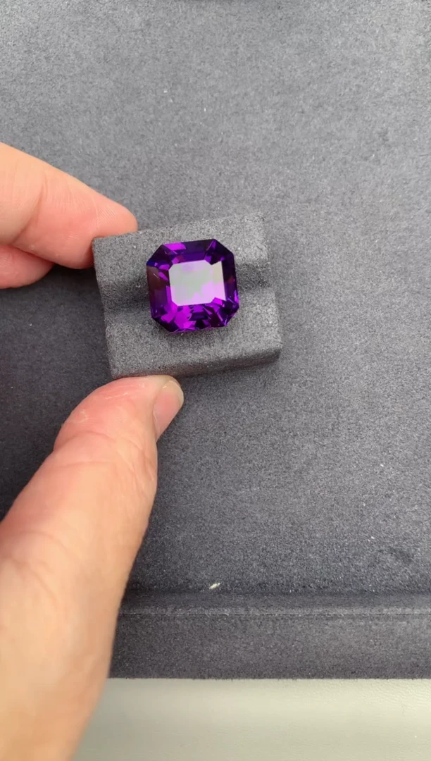 未镶嵌珠宝半成品紫晶14ct紫水晶 BD