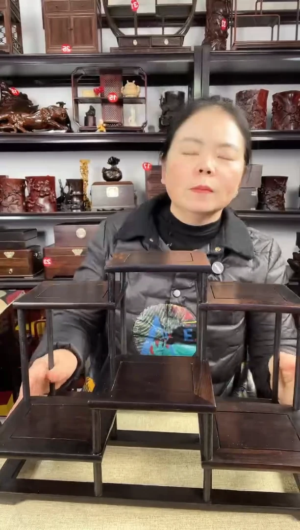 木老李红木工艺品黑六连