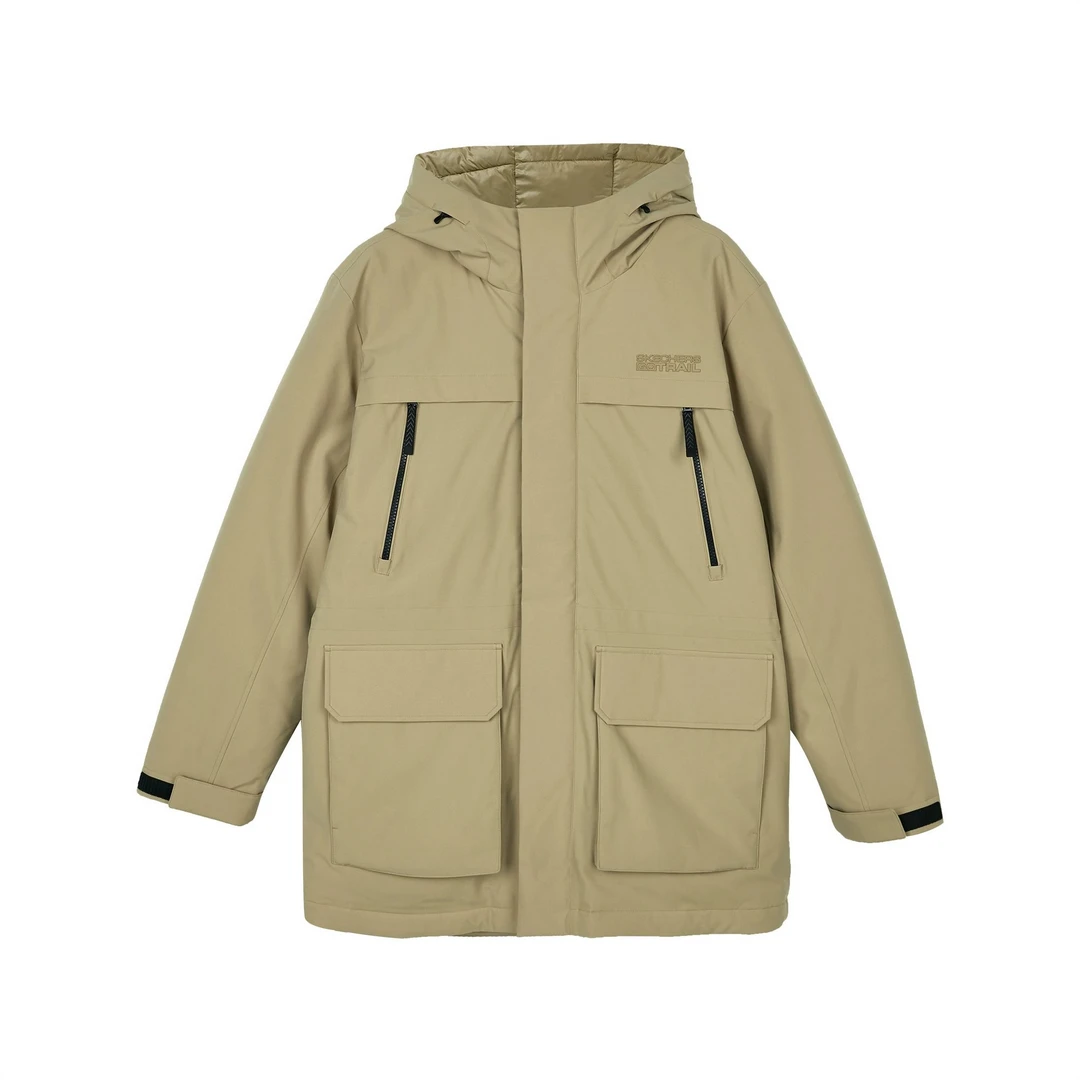 Skechers斯凯奇男子冬季新款梭织短款保暖防风羽绒外套L423M155-