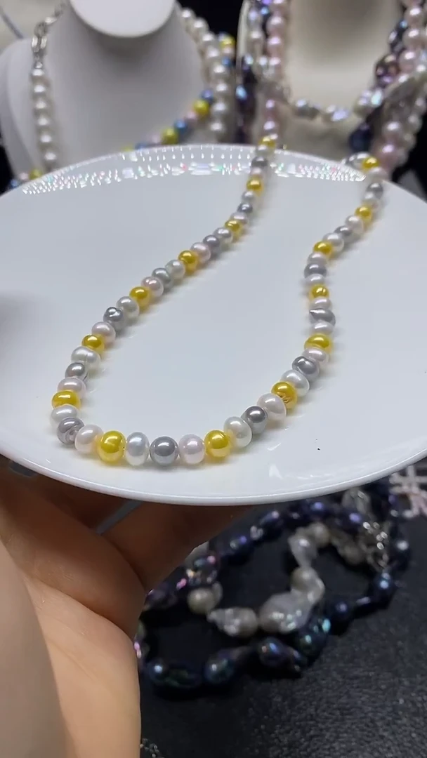 颈饰未镶嵌淡水珍珠多人