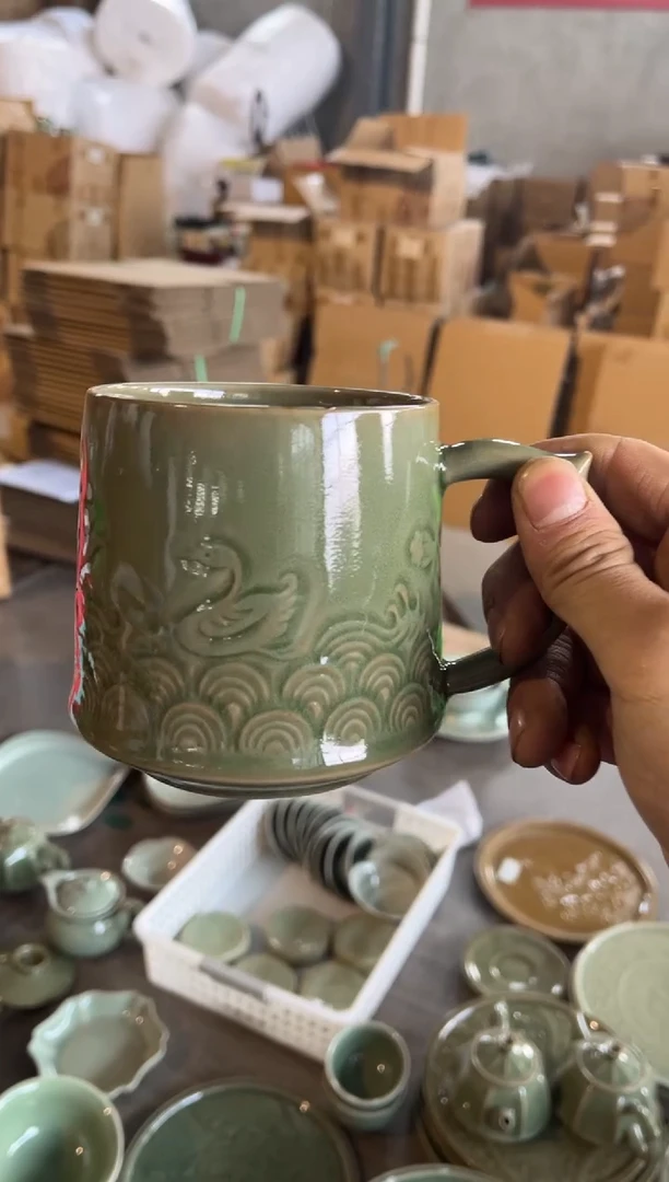 【闪购商品】瓷瑕疵缩釉海水鸭办公杯1个