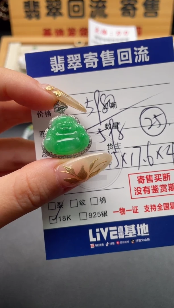 颈饰18K金镶嵌翡翠10146903