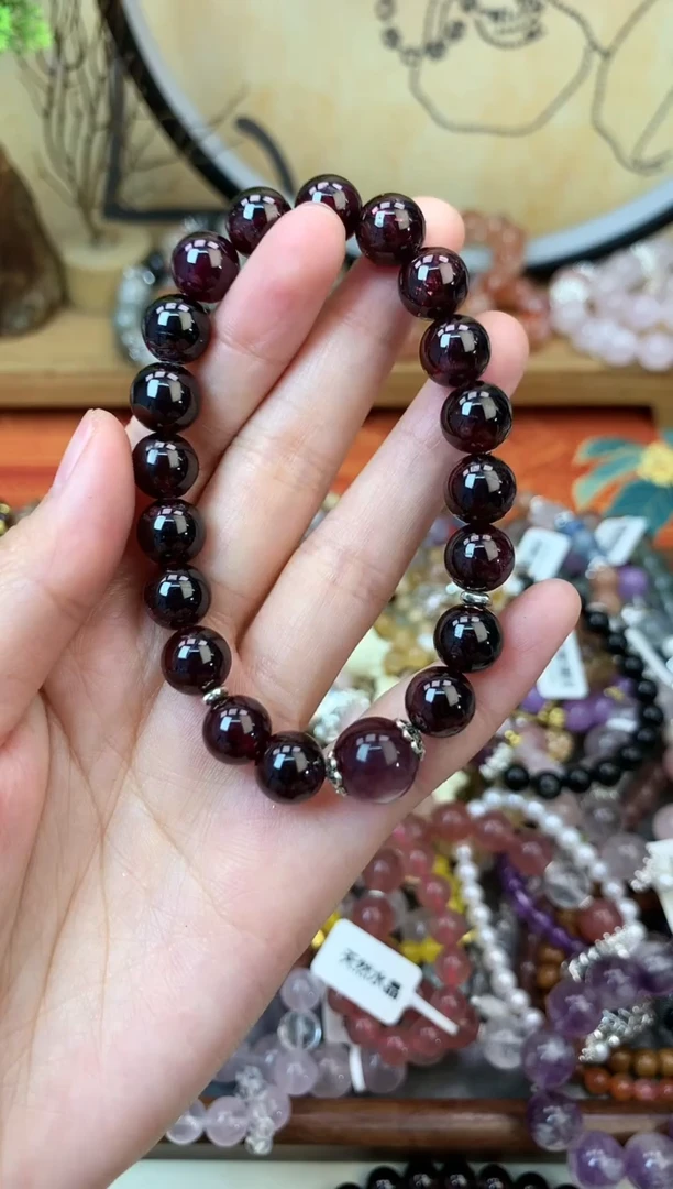 【闪购商品】石榴石（紫牙乌）手链未镶嵌1334