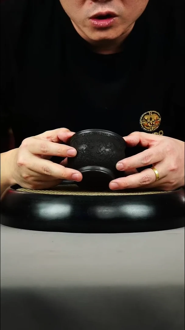 茶壶紫砂石黄 主人杯 刻绘马