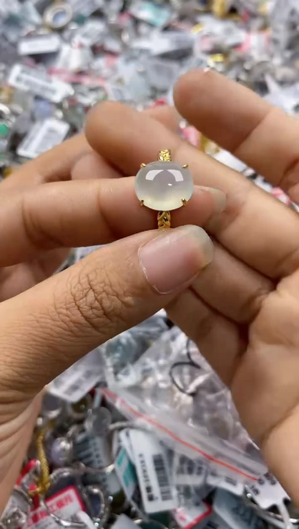 银S925镶嵌戒指翡翠999-----6