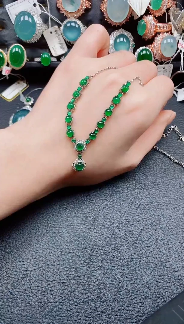 套链银S925镶嵌翡翠翡翠