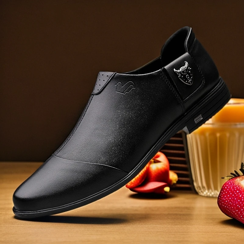 【富贵鸟正品】男鞋软皮正装办公室商务皮鞋时尚高级感男士休闲皮鞋