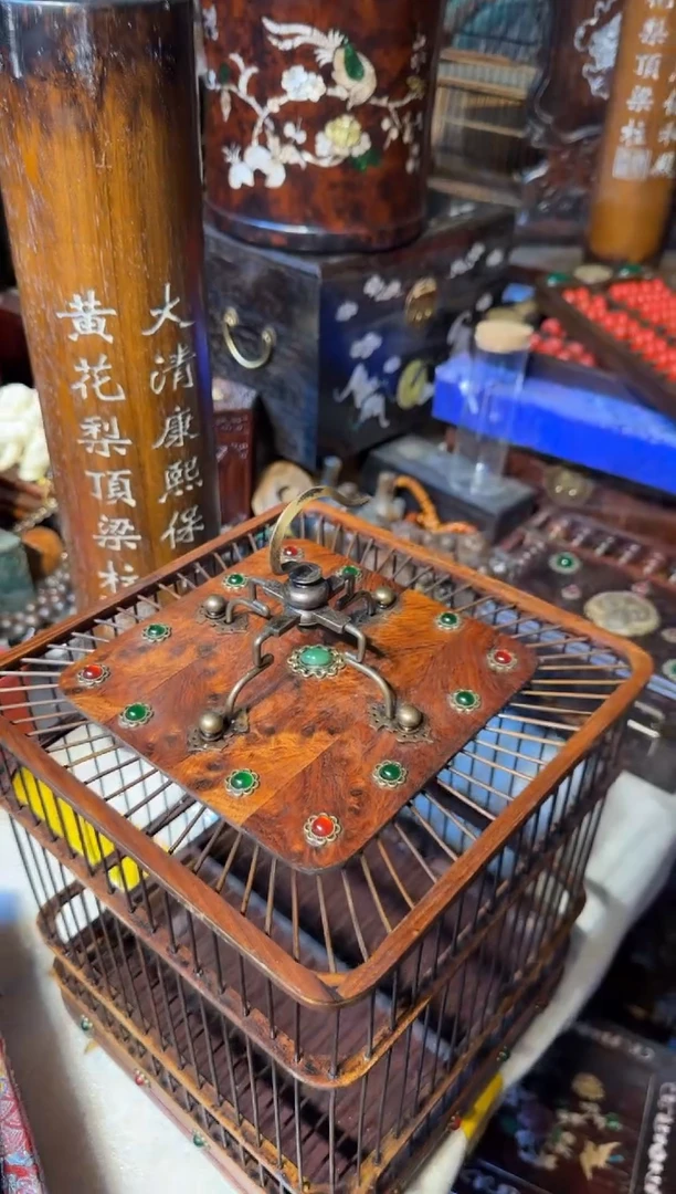 木黄花梨鸟笼