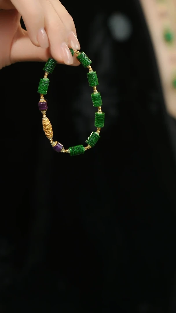 未镶嵌手串翡翠@WMG02052321@