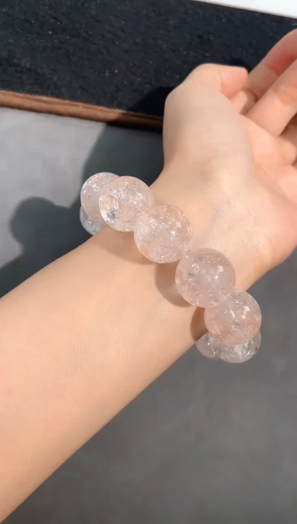 【闪购商品】水晶手链未镶嵌105号喜马拉雅粉水单圈19mm