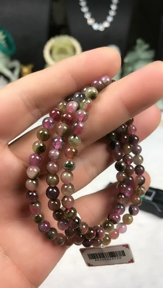 未镶嵌手链西瓜碧玺手串6