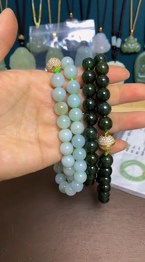 翡翠未镶嵌颈饰翡翠项链发一条