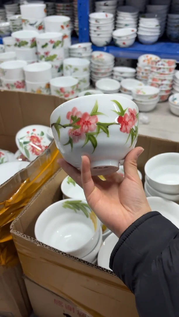 景德镇高温陶瓷食品级手绘釉中彩-墩墩碗