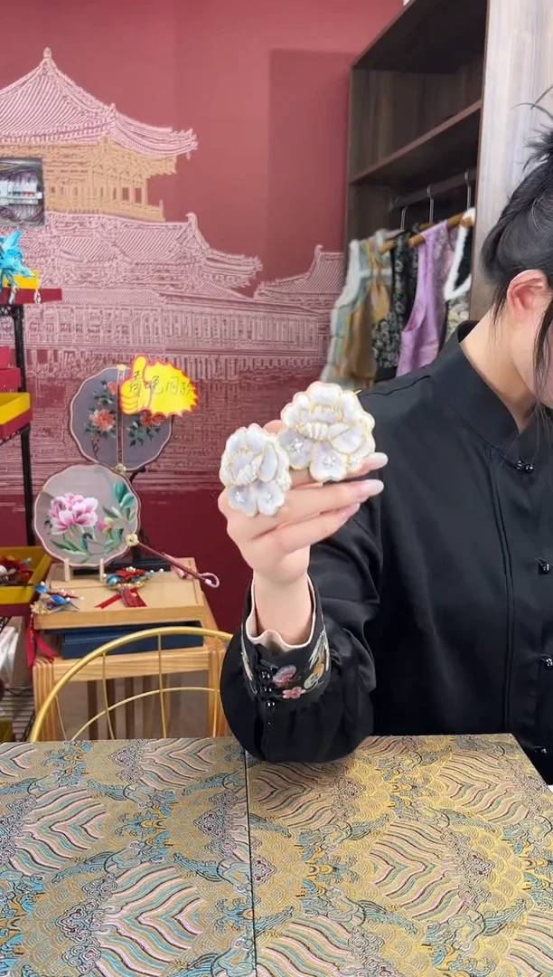 【闪购商品】刺绣苏绣手工刺绣丝巾扣