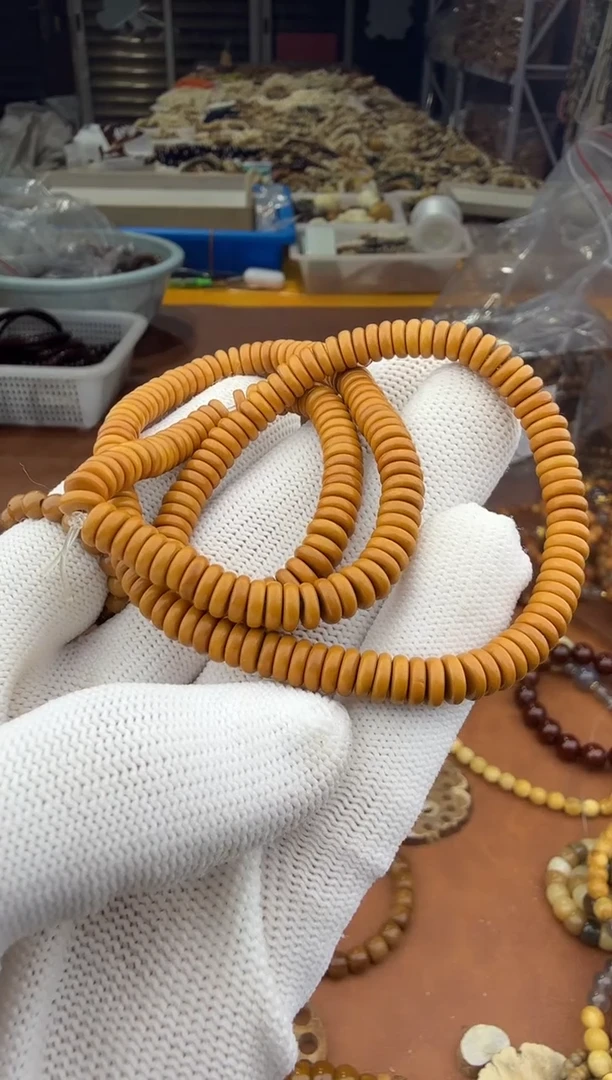 菩提根/象牙果手串橄榄核隔片一串