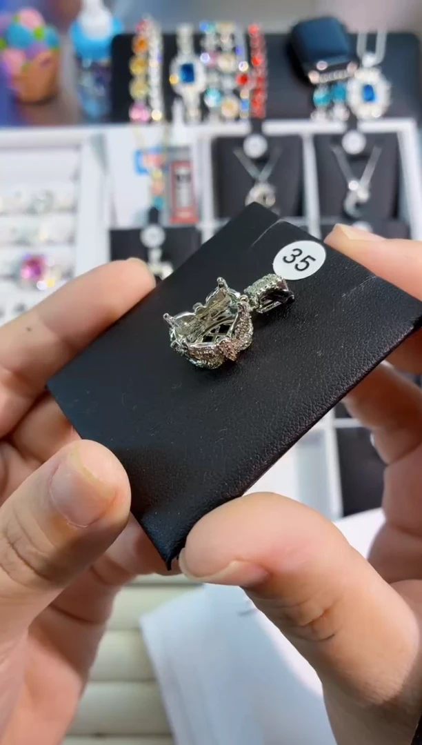 无铜合金35号 10*14蛋冰花空托 镀925