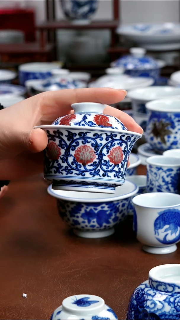 景德镇高端茶器景德镇墨奈纯手工手绘高端茶器
