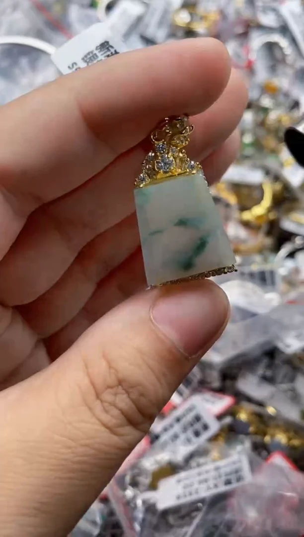 银S925镶嵌戒指翡翠555   7