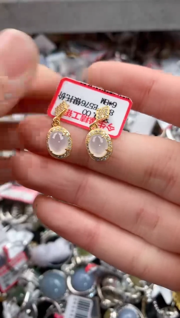 银S925镶嵌戒指翡翠111  2