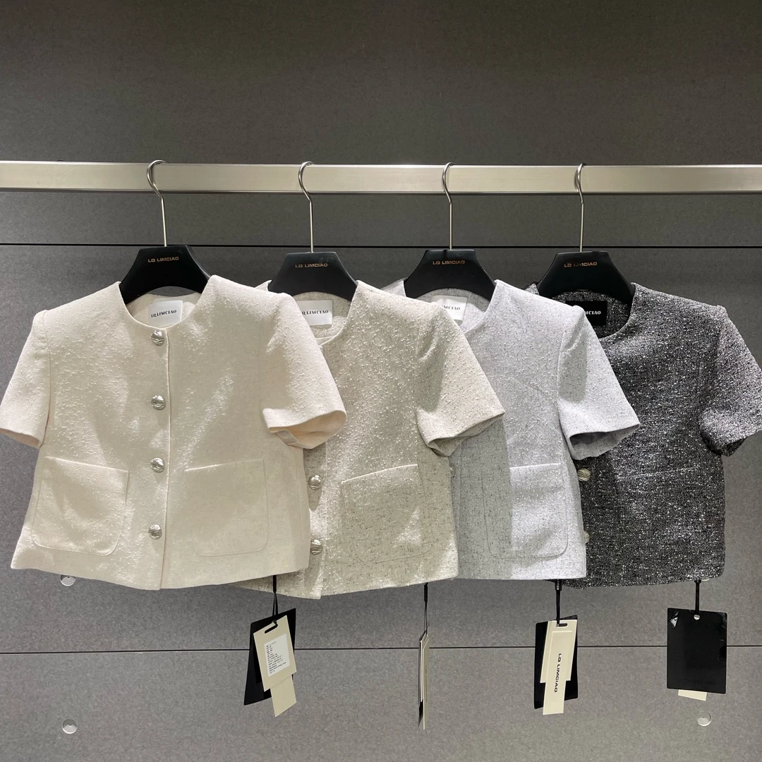 【清 不退差价】设计师款高定小香风短袖T恤81552