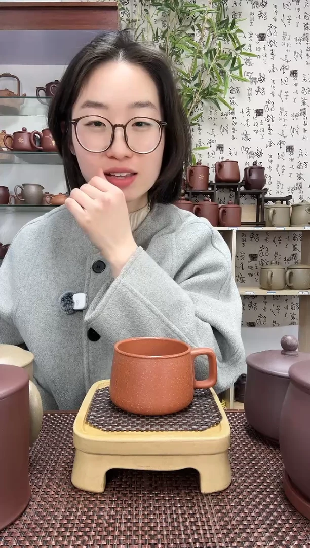 【闪购商品】紫砂茶杯宜兴紫砂黄降坡方杯无礼盒