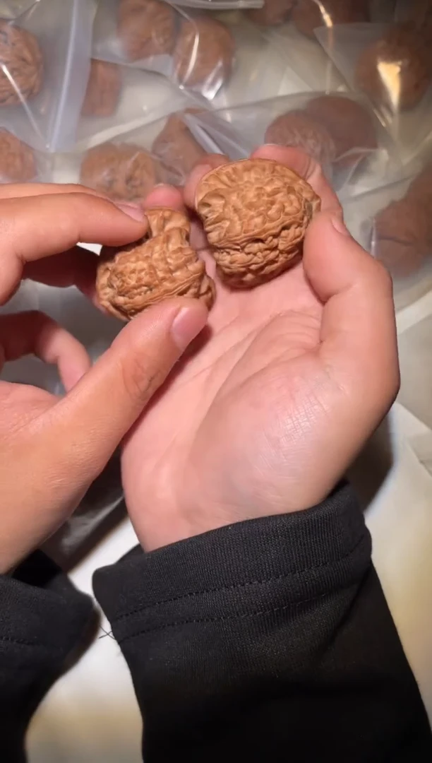 把件文玩核桃小*文玩核桃三角白