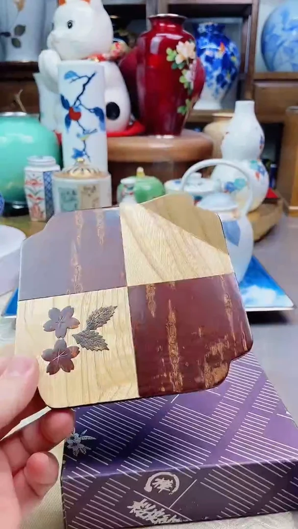 【闪购商品】盘日产樱皮实木壶承