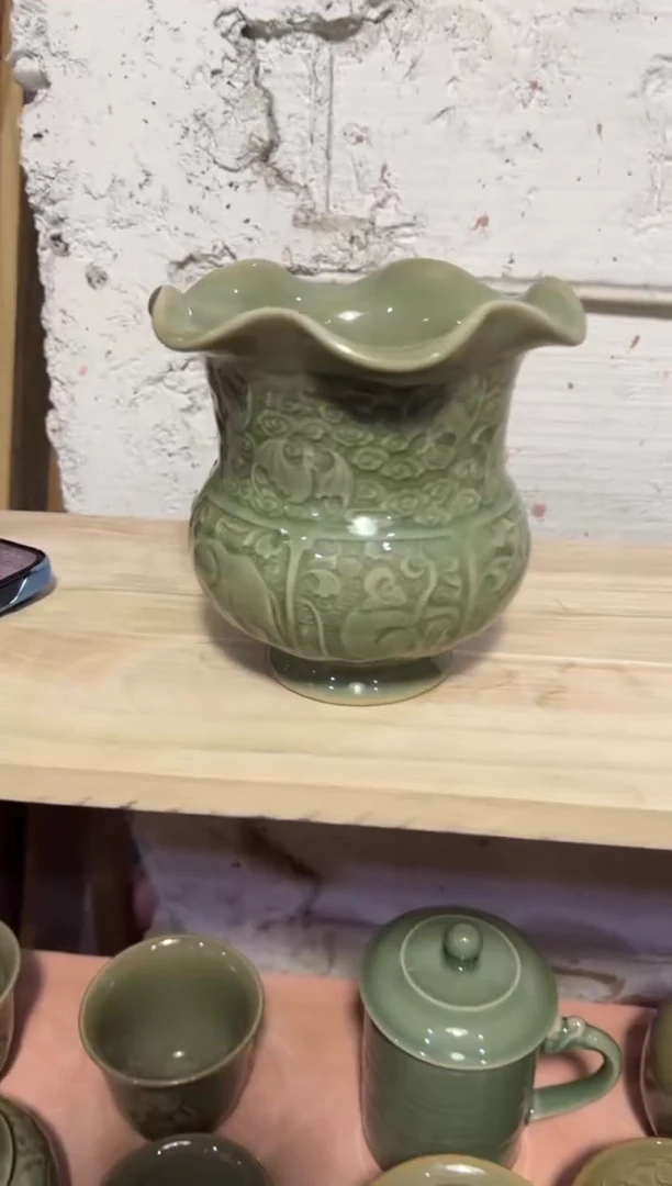 耀州窑花口股腹尊